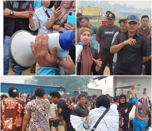 Ratusan Warga Senamat Bungo Demo PT BMA Buntut Buang Limbah ke Sungai